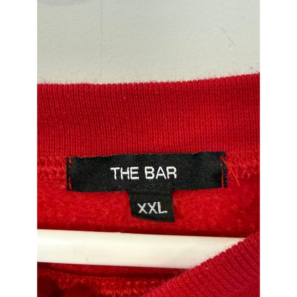 Women's THE BAR Red & White Varsity Sweatshirt XXL - Picture 4 of 5